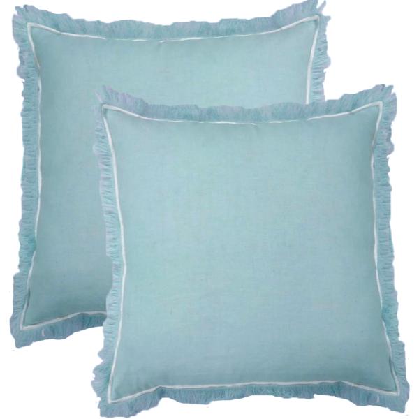 Blue Finagle Linen Cushion - 50cm x 50cm