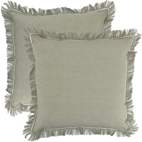 Beige Finagle Linen Cushion - 50cm x 50cm