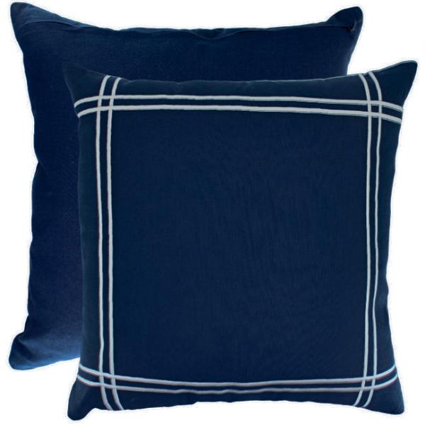 Navy Gizmo Linen Cushion - 50cm x 50cm