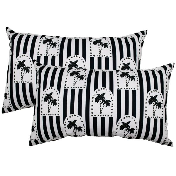 Black Haven Outdoor Cushion - 30x50cm