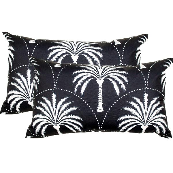 Black Nusa Outdoor Cushion - 30x50cm