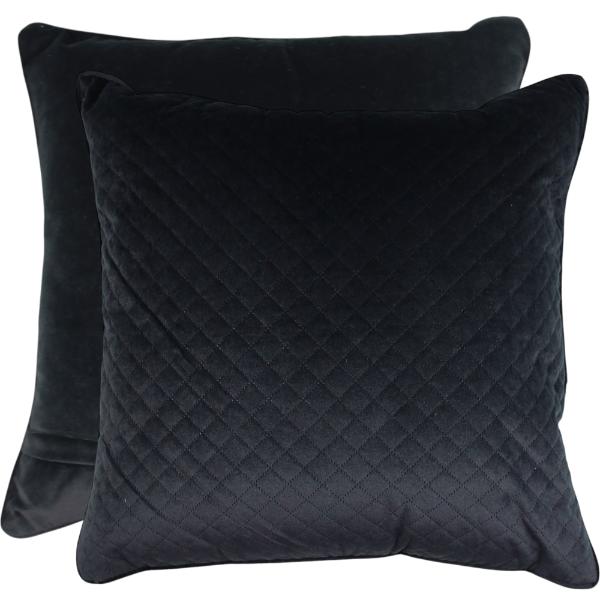 Noir Diamond Velvet Cushion - 50x50cm