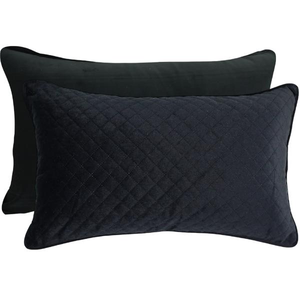 Noir Diamond Velvet Cushion - 30x50cm