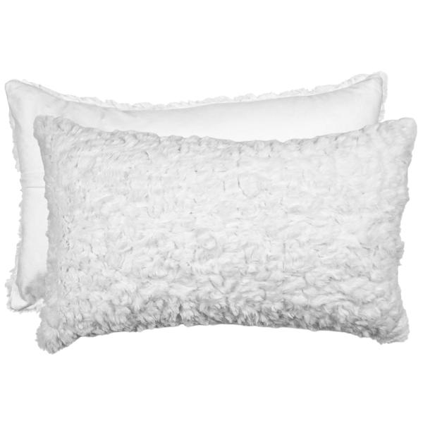 White Fluffy Cushion - 30x50cm