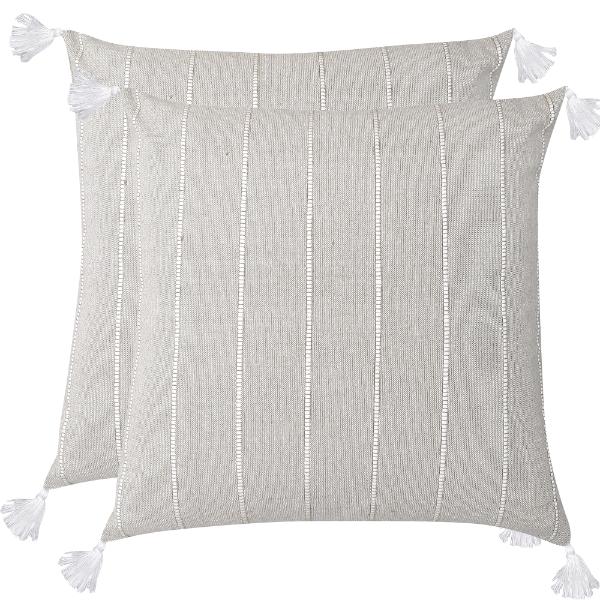 Taupe Jersey Cotton Cushion - 50x50cm