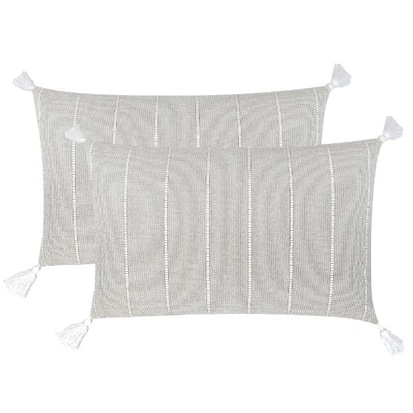 Taupe Jersey Cotton Cushion - 50x30cm