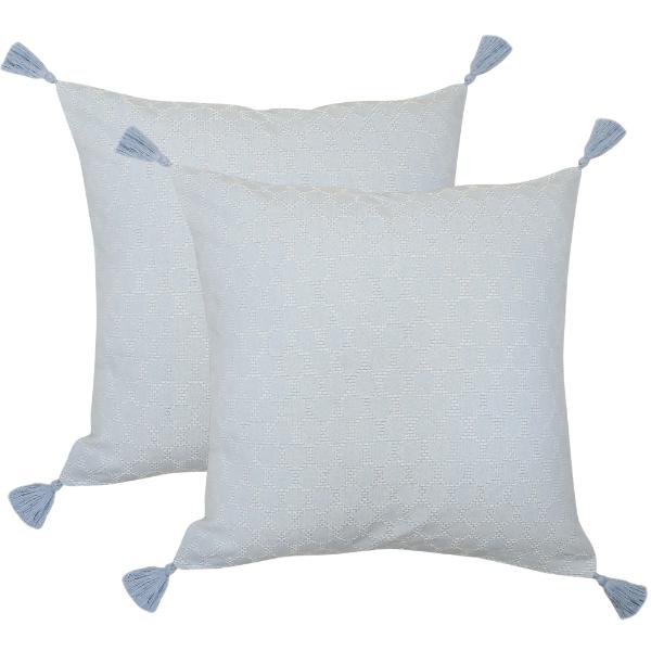 Blue Hexed Eco Cushion - 50x50cm