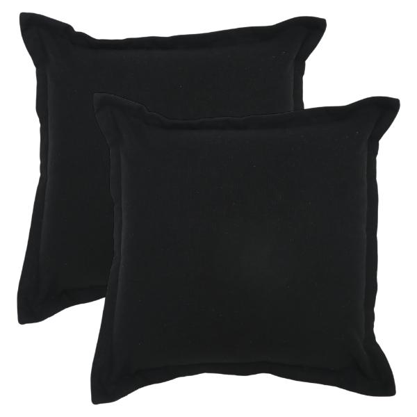 Black Natura Organic Cushion - 45x45cm