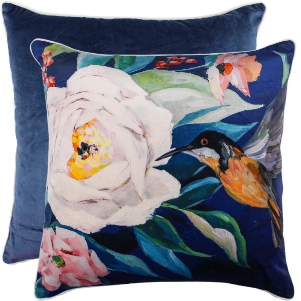 Floral Tryst Velvet Cushion - 50cm x 50cm