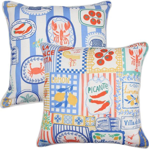 Capri Plates Cushion - 50x50cm