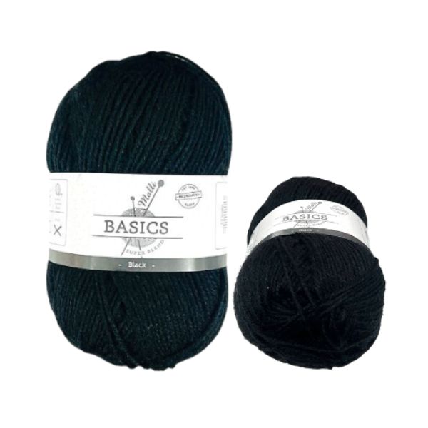 Black Basic Super Blend Yarn - 100g