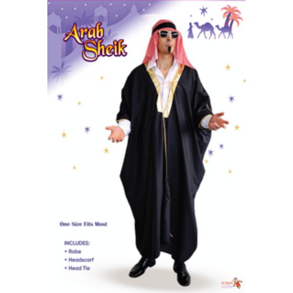 Adults Arab Sheik Black Robe Set