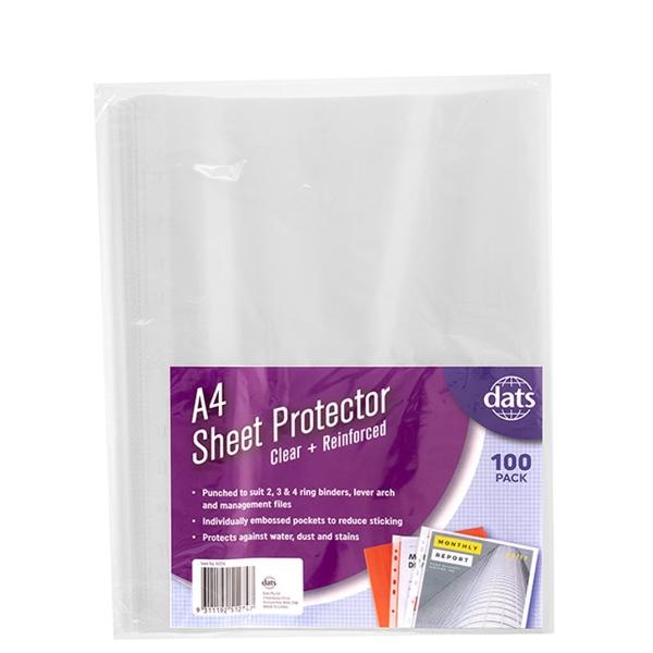 100 Pack Clear A4 Sheet Protector