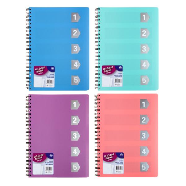 Basic A4 Notebook With Cutouts - 250 Pages
