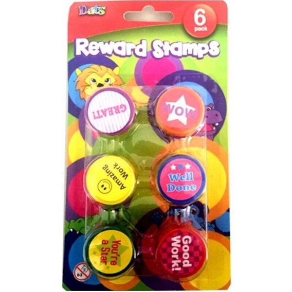 6 Pack Mini Kids Treat Reward Stamps