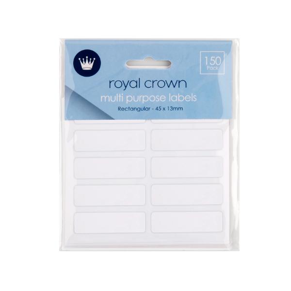 150 Pack Royal Crown Multi Purpose Labels - 4.5cm x 1.3cm | The Base ...