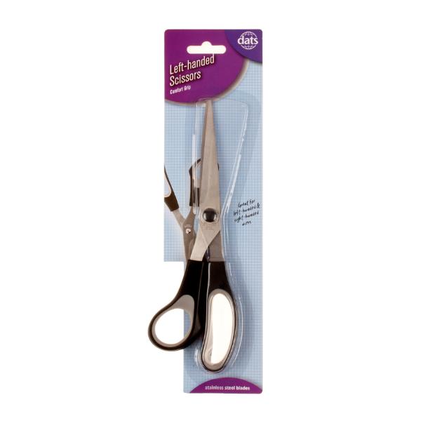 Left Handed Scissors With Rubber Grip