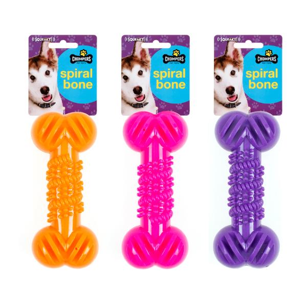 Squeaky TPR Bone Dog Toy - 15cm