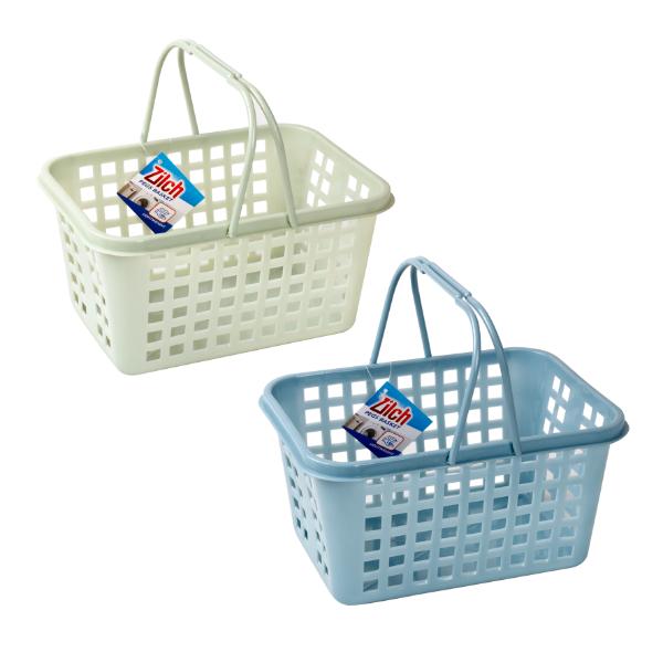 Plastic Pegs Basket With Handle - 23cm x 17cm x 12cm