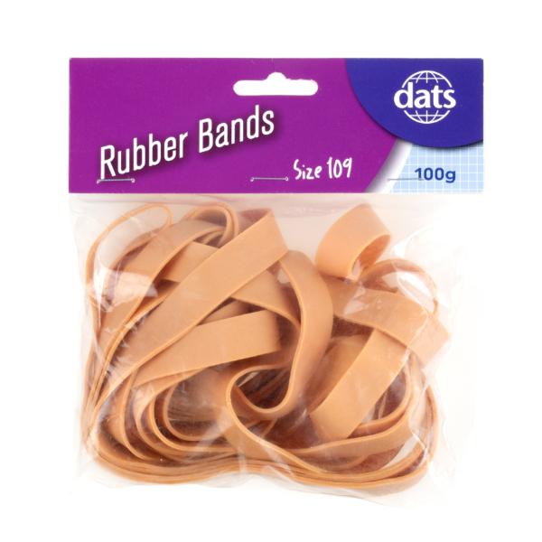 Brown Rubber Bands - 100g