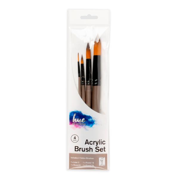 4 Pack Acrylic Painting Brush Set
