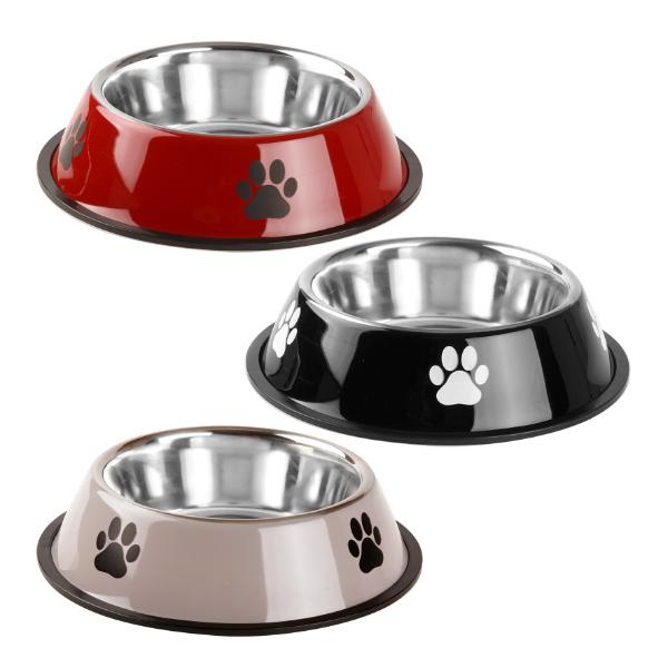 Large Pet Bowl With Paw Print - 22cm