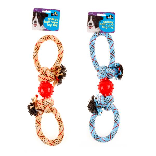 Spiky Ball Rope Tug Toy - 35cm