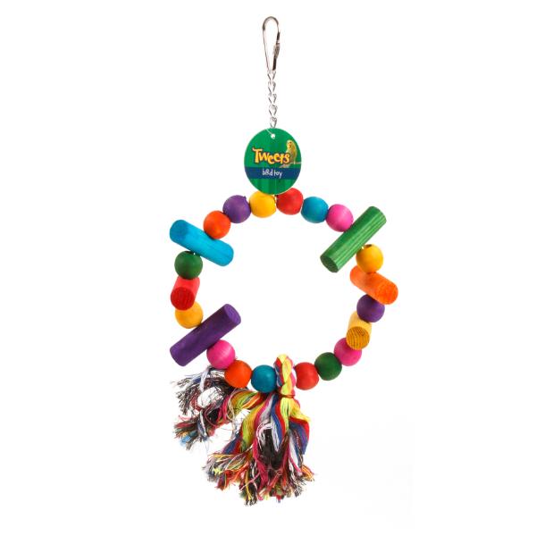 Round Bird Toy With Tassels - 38cm x 20cm