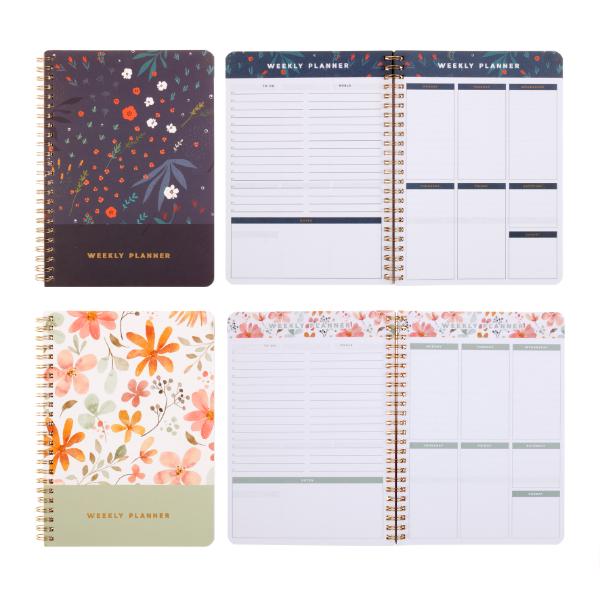 Spiral Weekly Planner A5 Notebook - 120 Pages