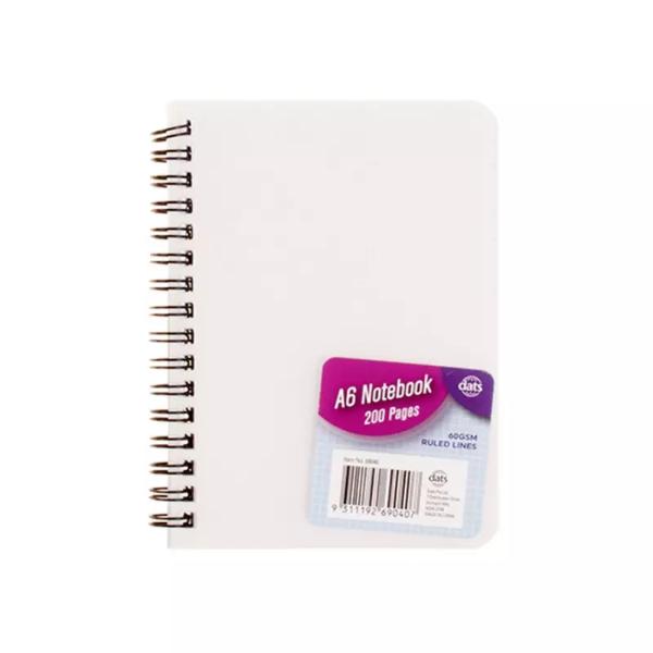 Clear Cover Ruled 200 Pages A6 Notebook
