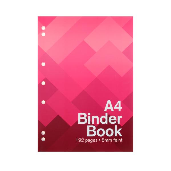 Pink A4 Binder Book - 192 Pages