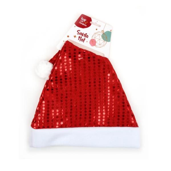 Christmas Red Sequin Santa Hat