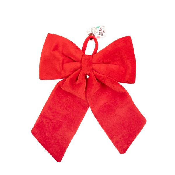 Large Christmas Red Velver Bow - 34cm x 44cm