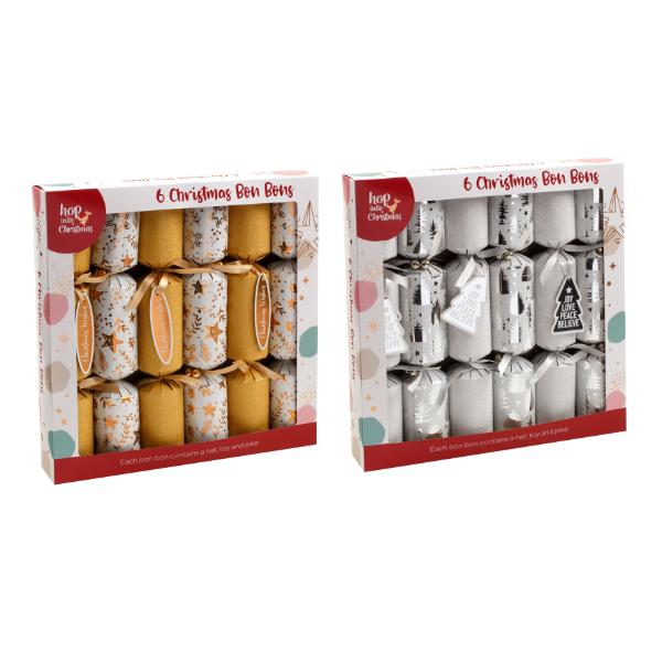 6 Pack Assorted Christmas Bon Bons - 34cm x 6cm