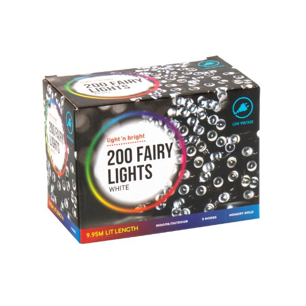 200 White Fairy Lights - 9.95m