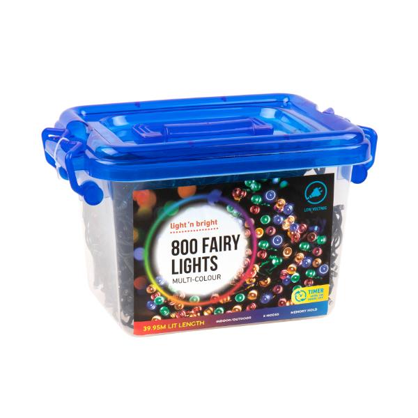 800 Multicolour Fairy Lights - 39.95m