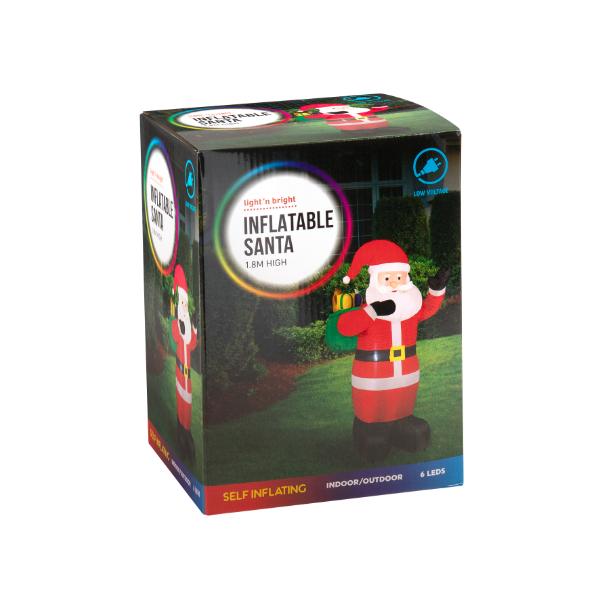 Led Inflatable Santa - 180cm