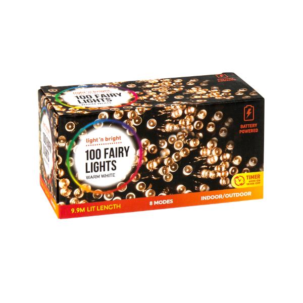 100 Warm White Fairy Lights - 990cm