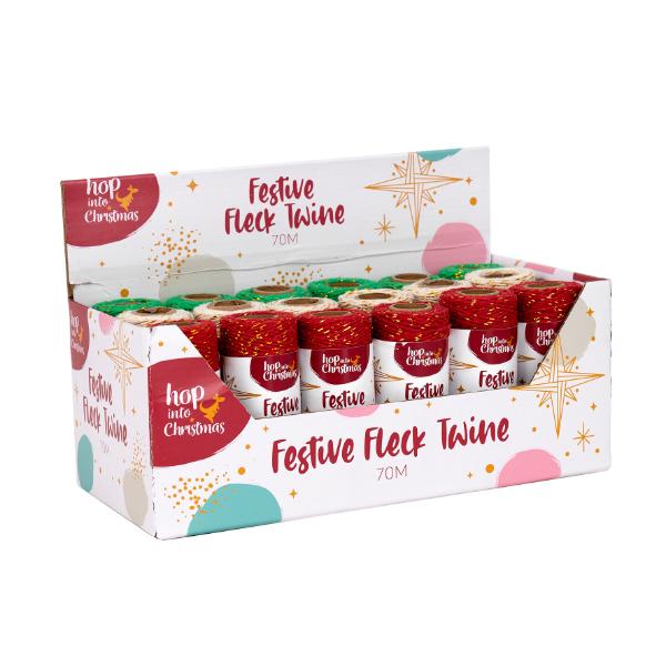 Christmas Festive Fleck Twine - 70cm