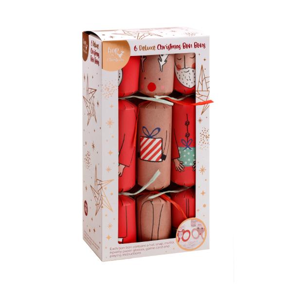 6 Pack Deluxe Assorted Christmas Bon Bons - 30cm x 5cm