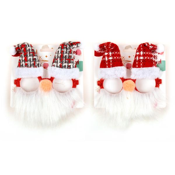 Christmas Glitter Santa With Beard Novelty Glasses