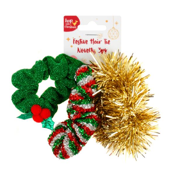 3 Pack Christmas Novelty Hair Tie