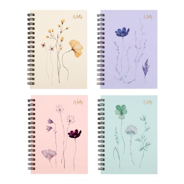 Spiral Printed Hard Cover A6 Notebook - 120 Pages