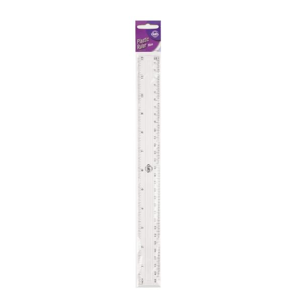 Plastic Clear Ruler - 30cm