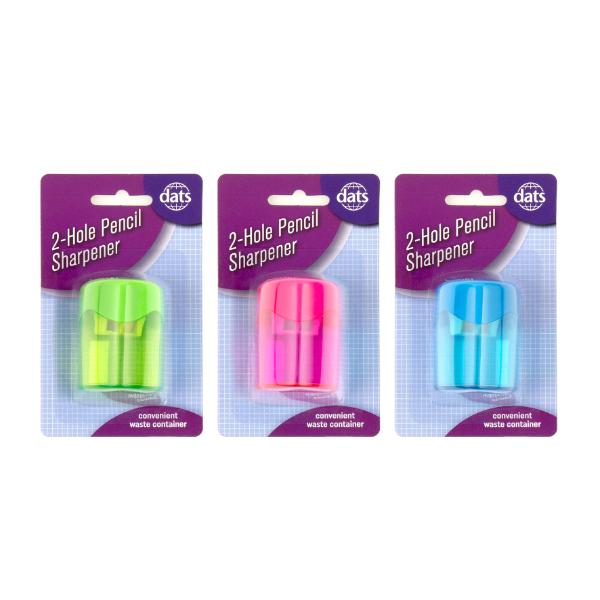 2 Hole Coloured Pencil Sharpener