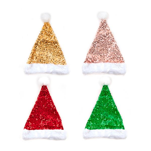 Xmas Sequin Santa Hat - 30cm x 40cm