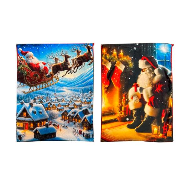 Christmas Fleece Santa Sack - 50cm x 70cm