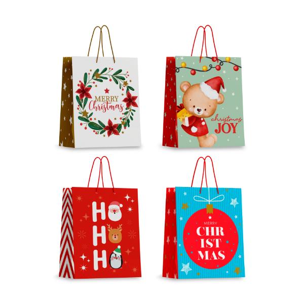 Xmas Basic 157gsm With Hook Gift Bag - X Small