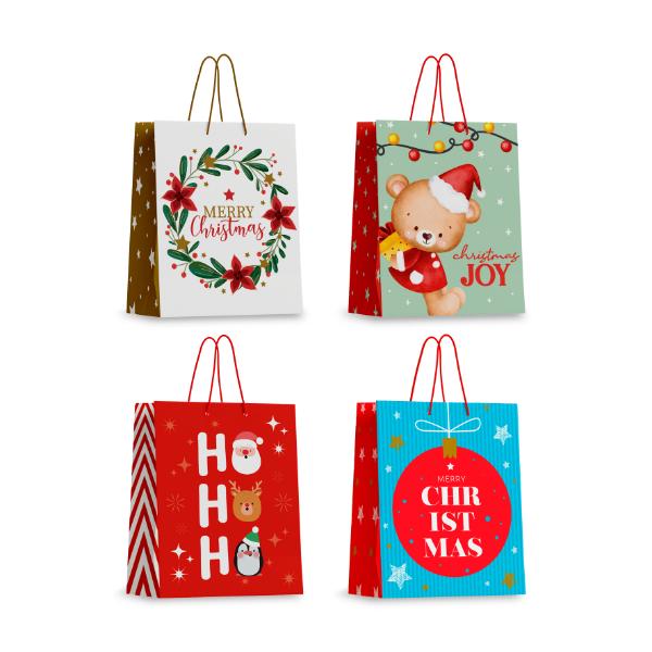 Xmas Basic 157gsm With Hook Gift Bag - Large