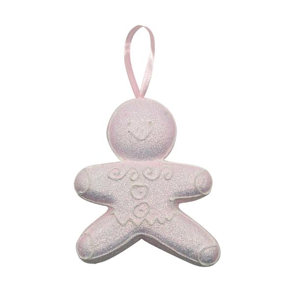 Christmas Pink Gingerbread Tree Ornaments - 15cm x 13cm x 2cm